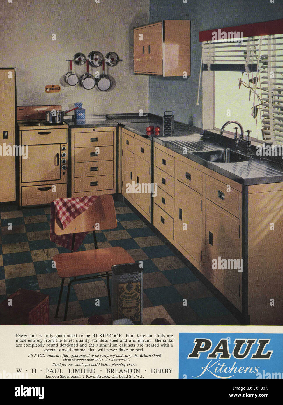 1950s UK Paul Kitchens Magazine Advert Stock Photo Alamy