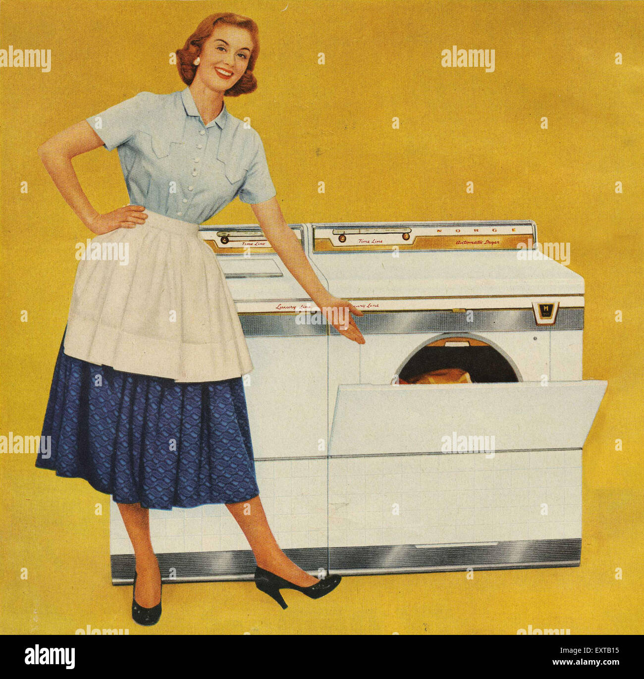 1950s USA Washing Machines Magazine Advert (detail) Stock Photo
