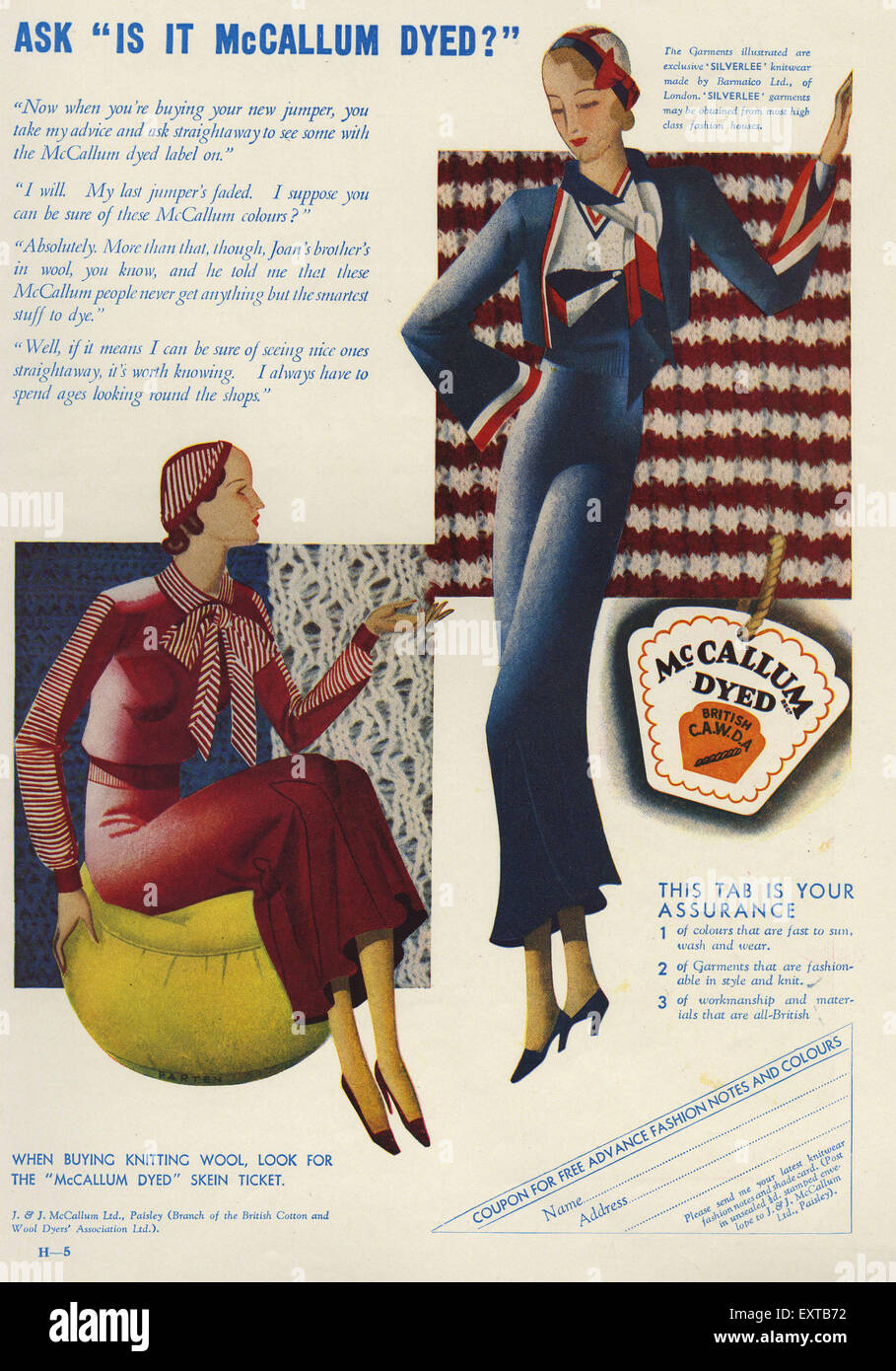 1930s uk womens fashion magazine hi-res stock photography and images ...