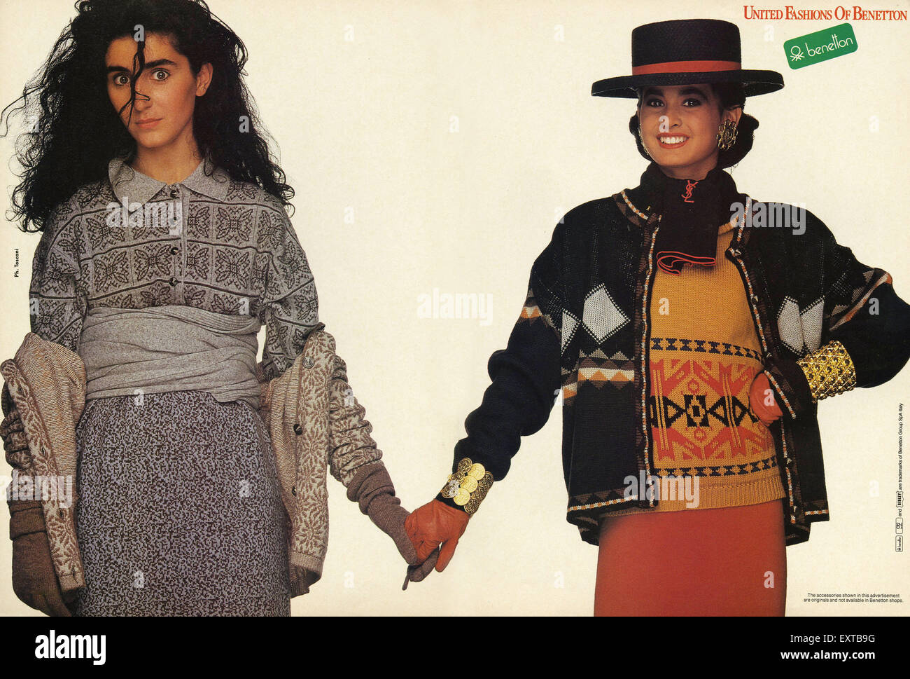 1980s UK Benetton Magazine Advert Stock Photo