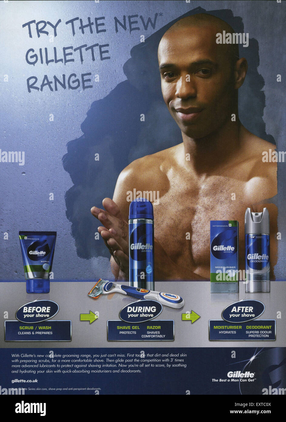 2000s UK Gillette Magazine Advert Stock Photo Alamy