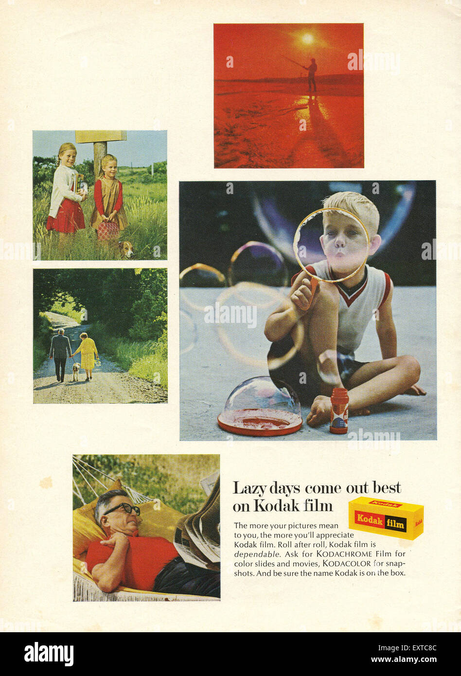 1970s USA Kodak Magazine Advert Stock Photo