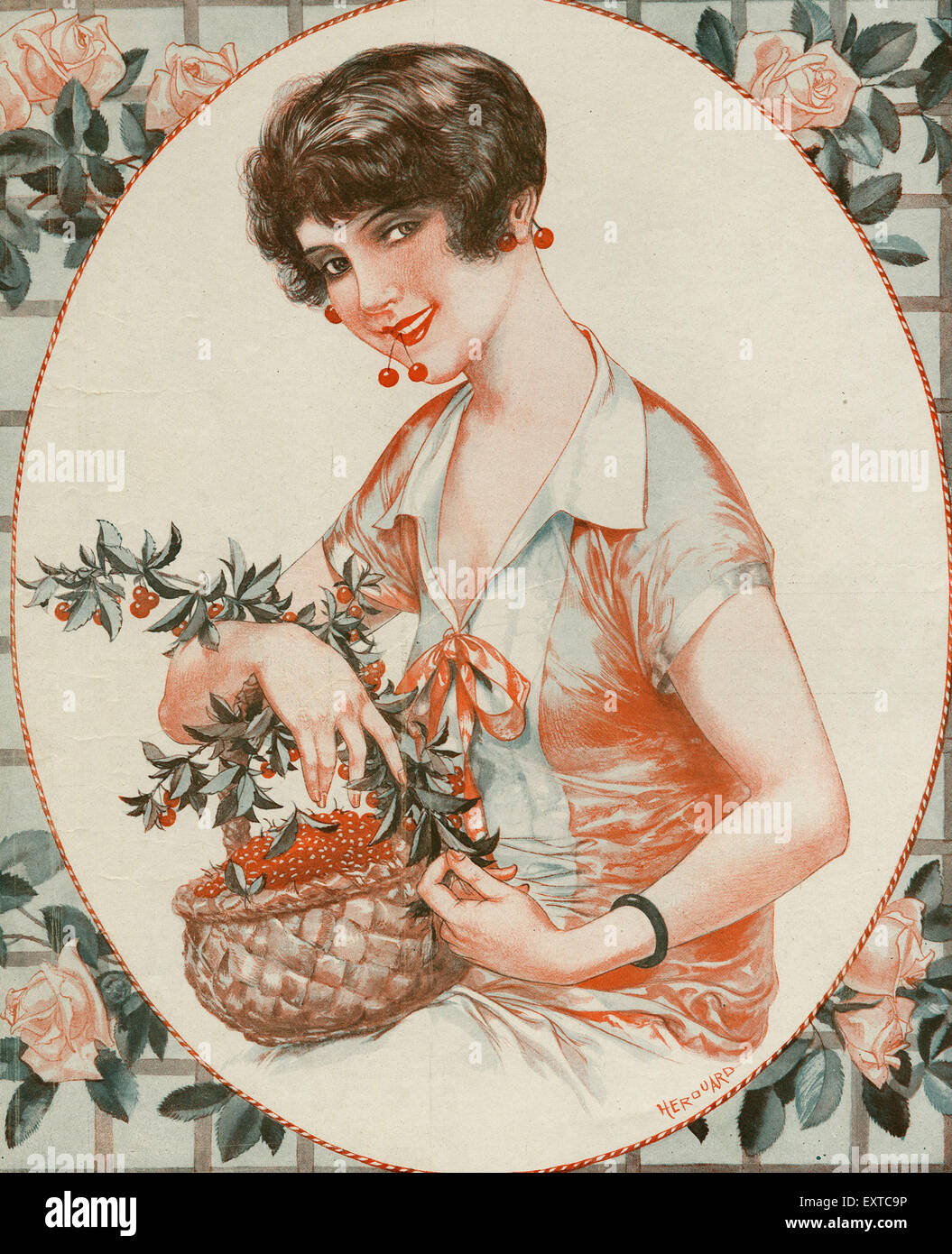 1920s France Le Sourire Magazine Plate Stock Photo - Alamy