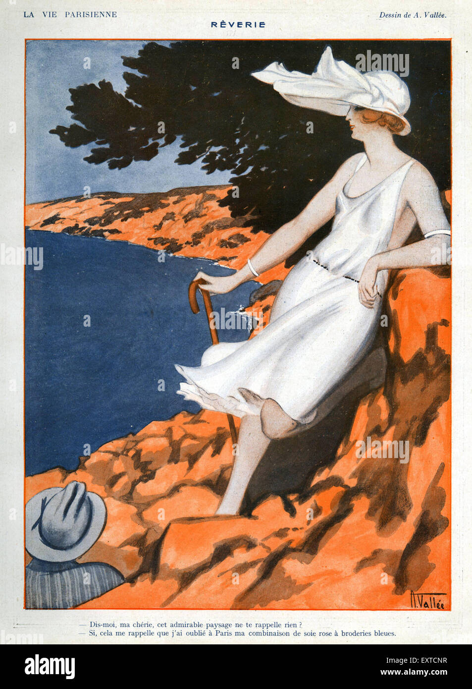 1920s France La Vie Parisienne Magazine Plate Stock Photo - Alamy