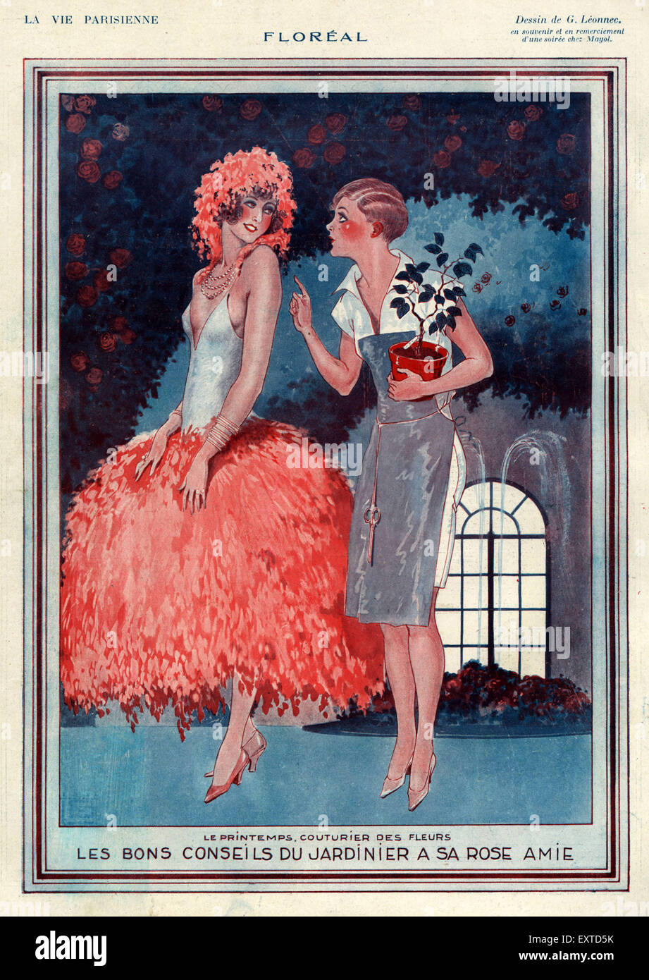 1920s France La Vie Parisienne Magazine Plate Stock Photo - Alamy