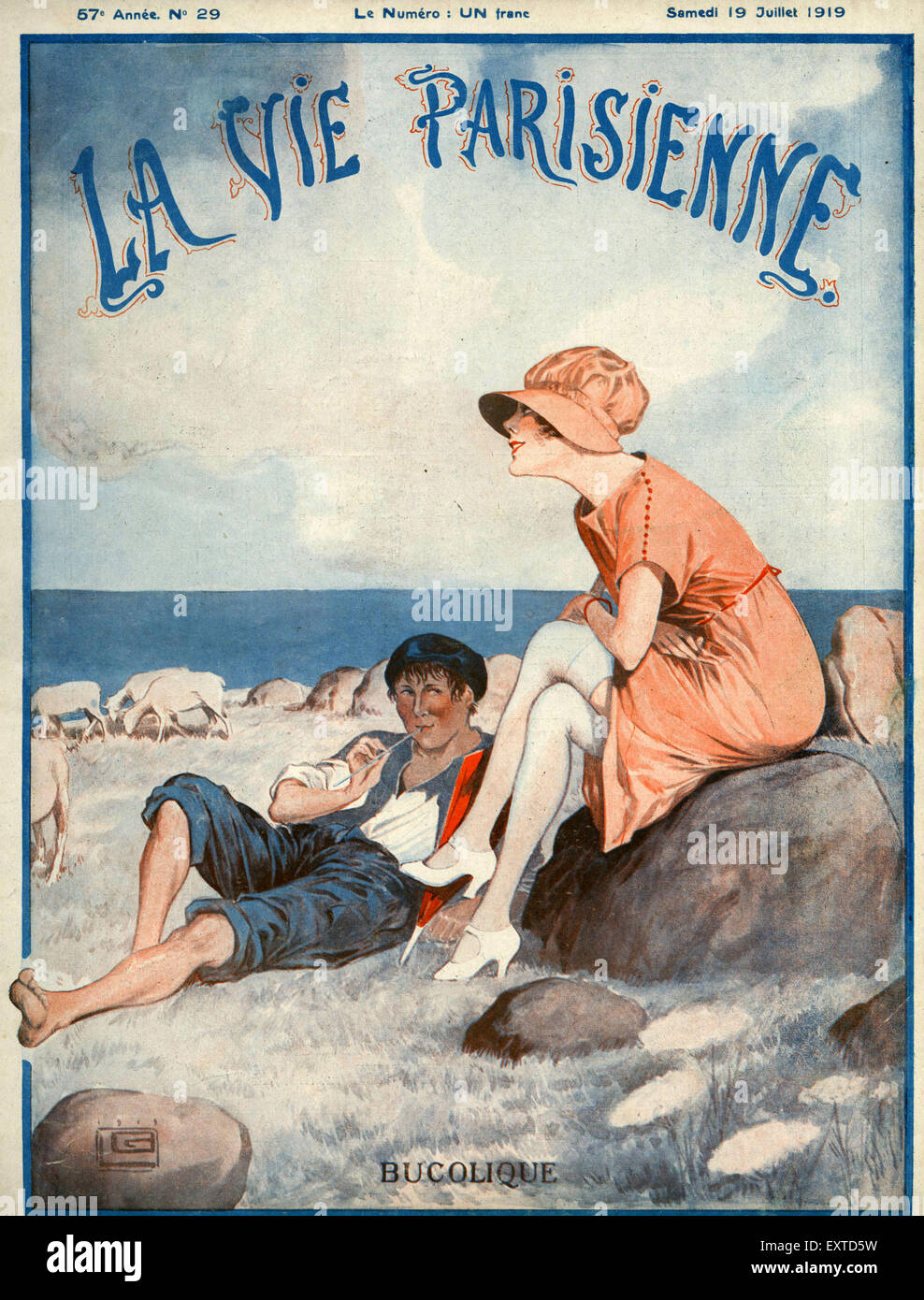 1910s France La Vie Parisienne Magazine Plate Stock Photo - Alamy