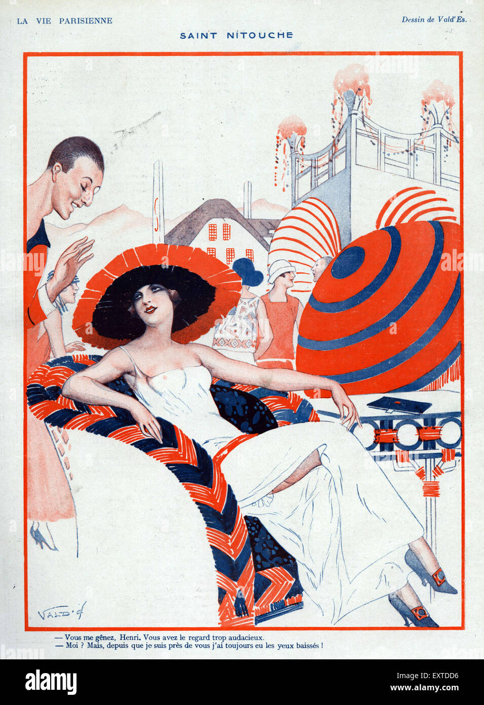 1920s France La Vie Parisienne Magazine Plate Stock Photo - Alamy