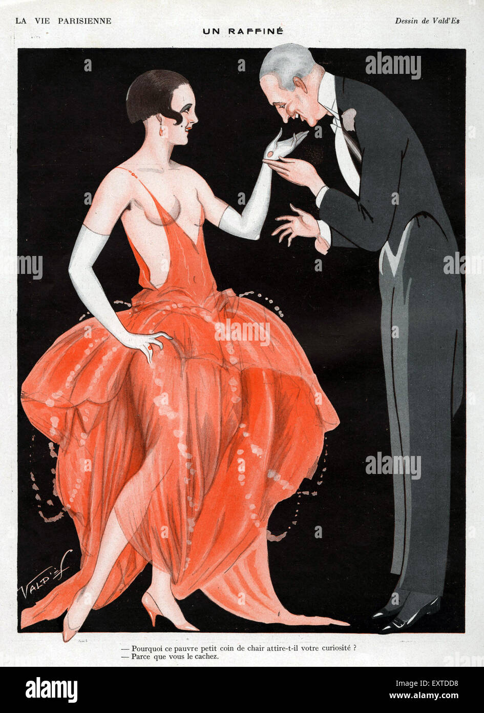 1920s France La Vie Parisienne Magazine Plate Stock Photo - Alamy