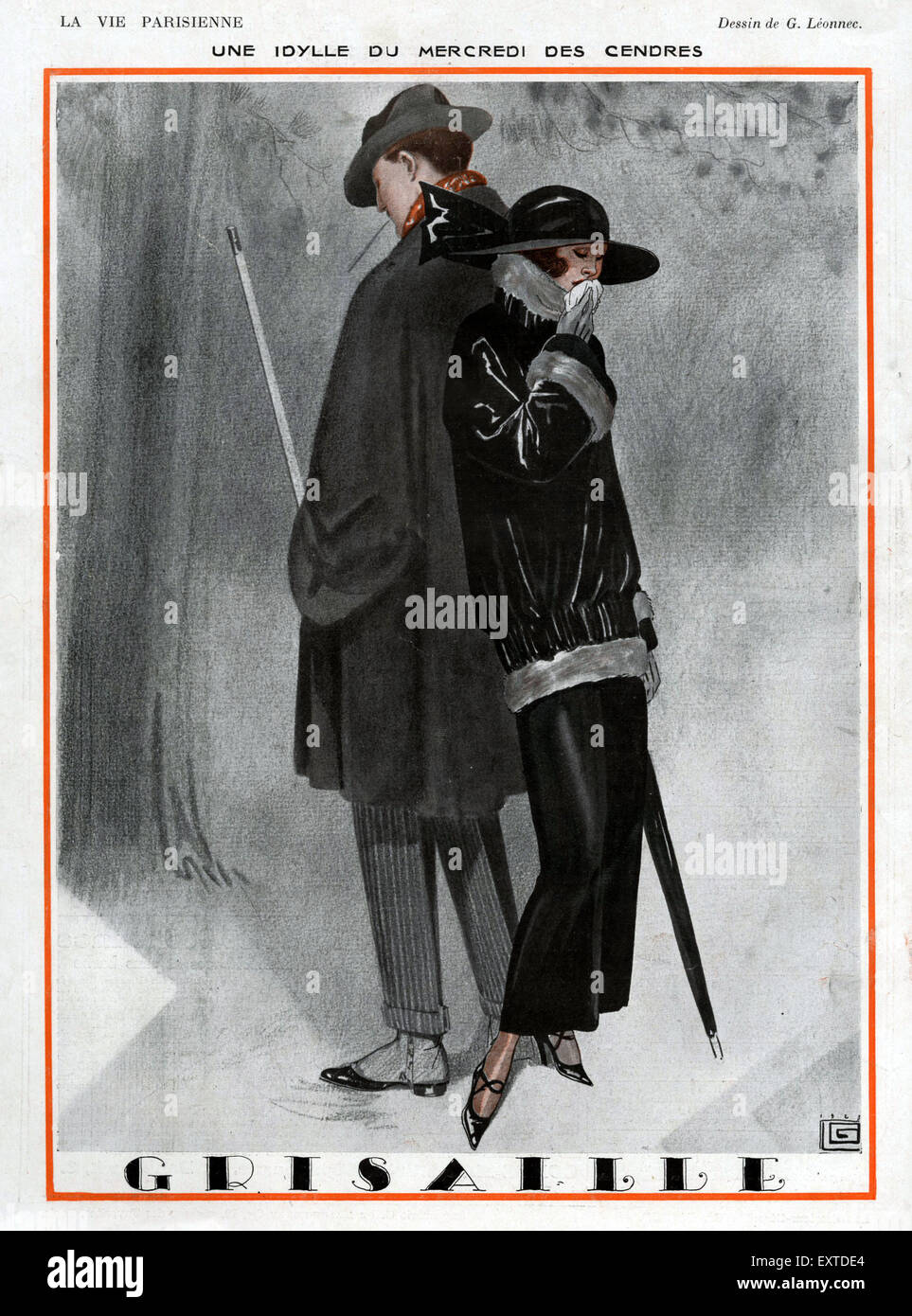 1920s France La Vie Parisienne Magazine Plate Stock Photo - Alamy