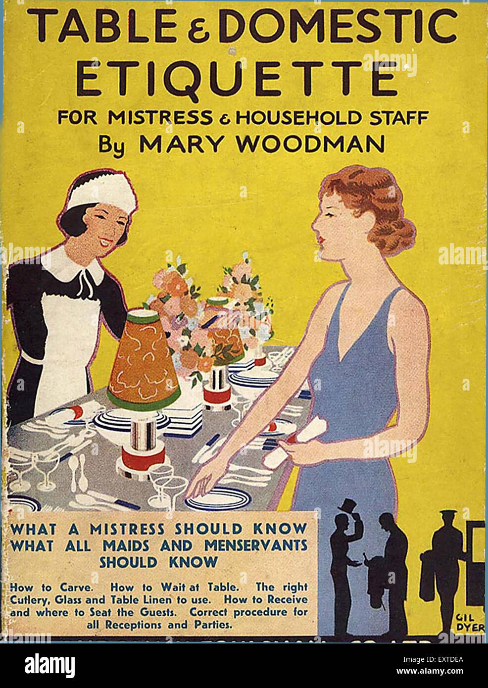 1920s UK Table and Domestic Etiquette Book Cover Stock Photo Alamy