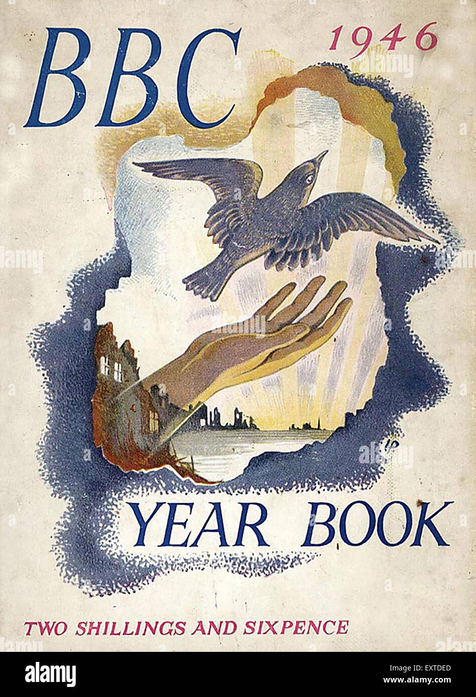 1940s UK BBC Year Book Book Cover Stock Photo