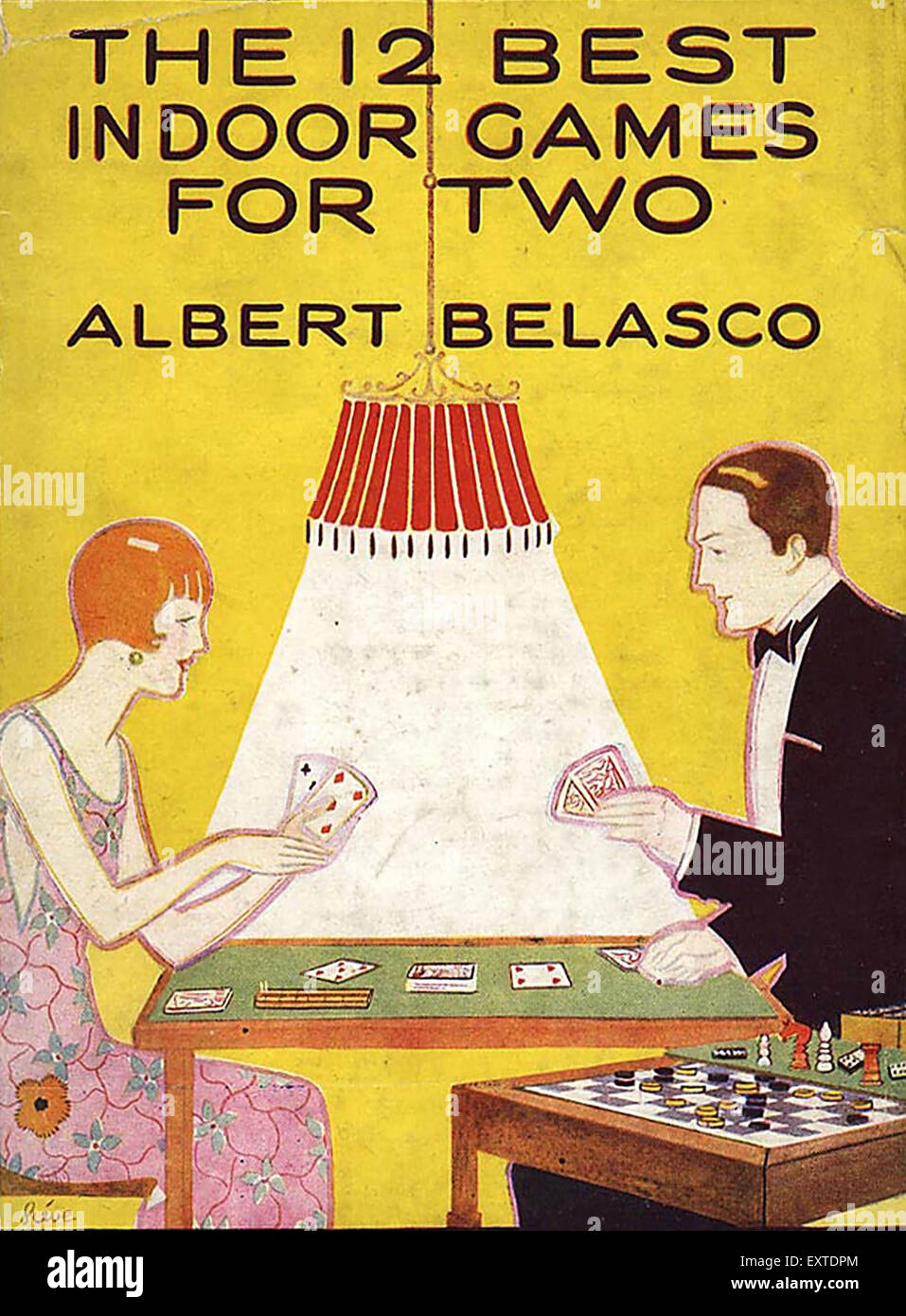 1920s UK 12 Best Indoor Games for Two Book Cover Stock Photo Alamy