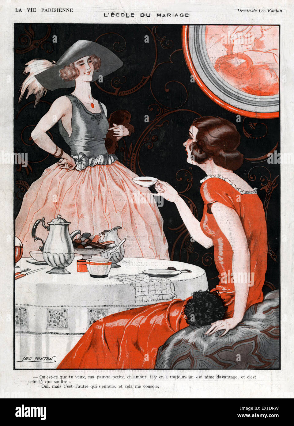 1920s France La Vie Parisienne Magazine Plate Stock Photo - Alamy