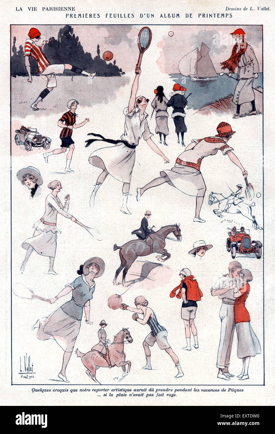 1920s France La Vie Parisienne Magazine Plate Stock Photo - Alamy