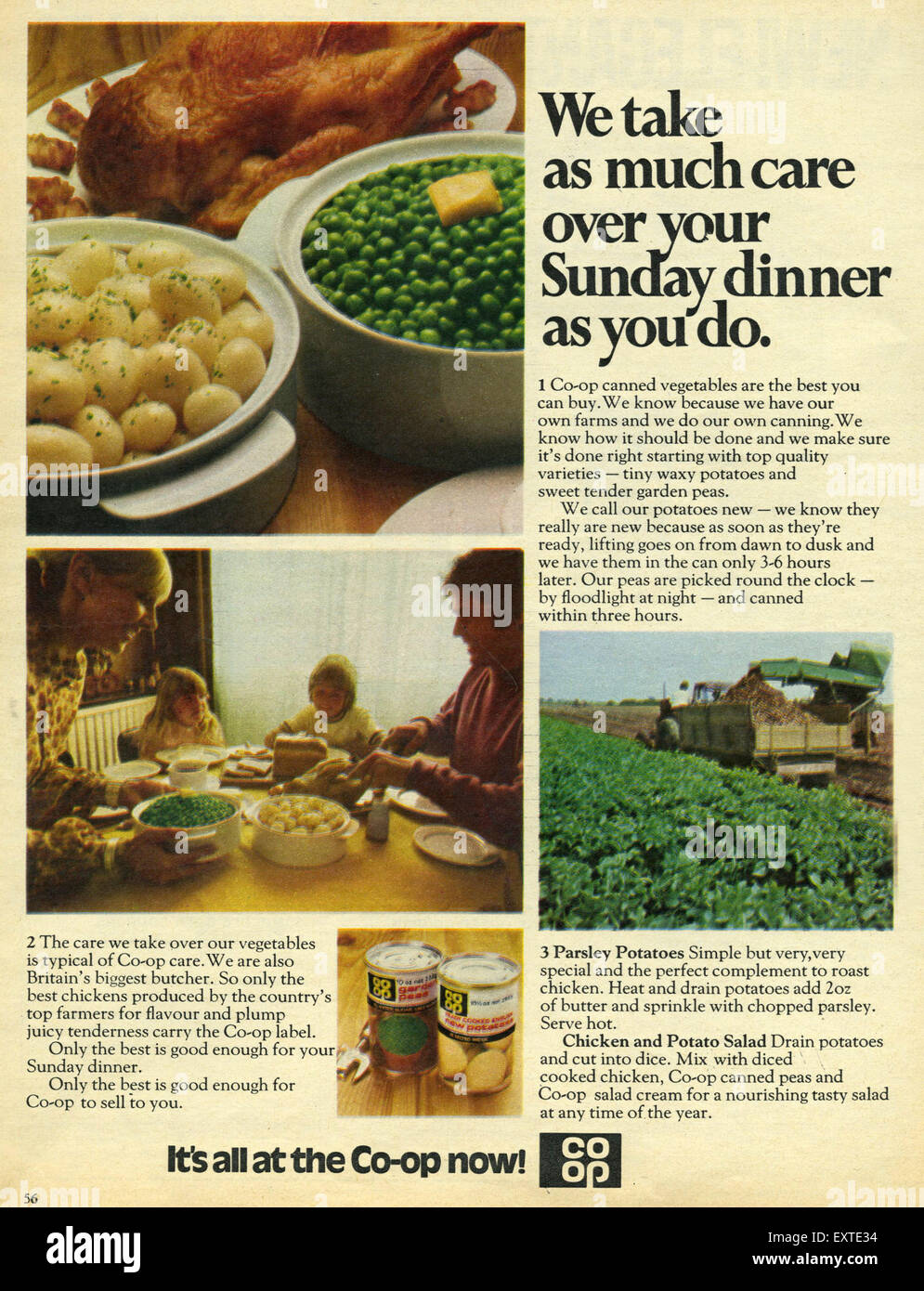 1970s UK Co-op Magazine Advert Stock Photo