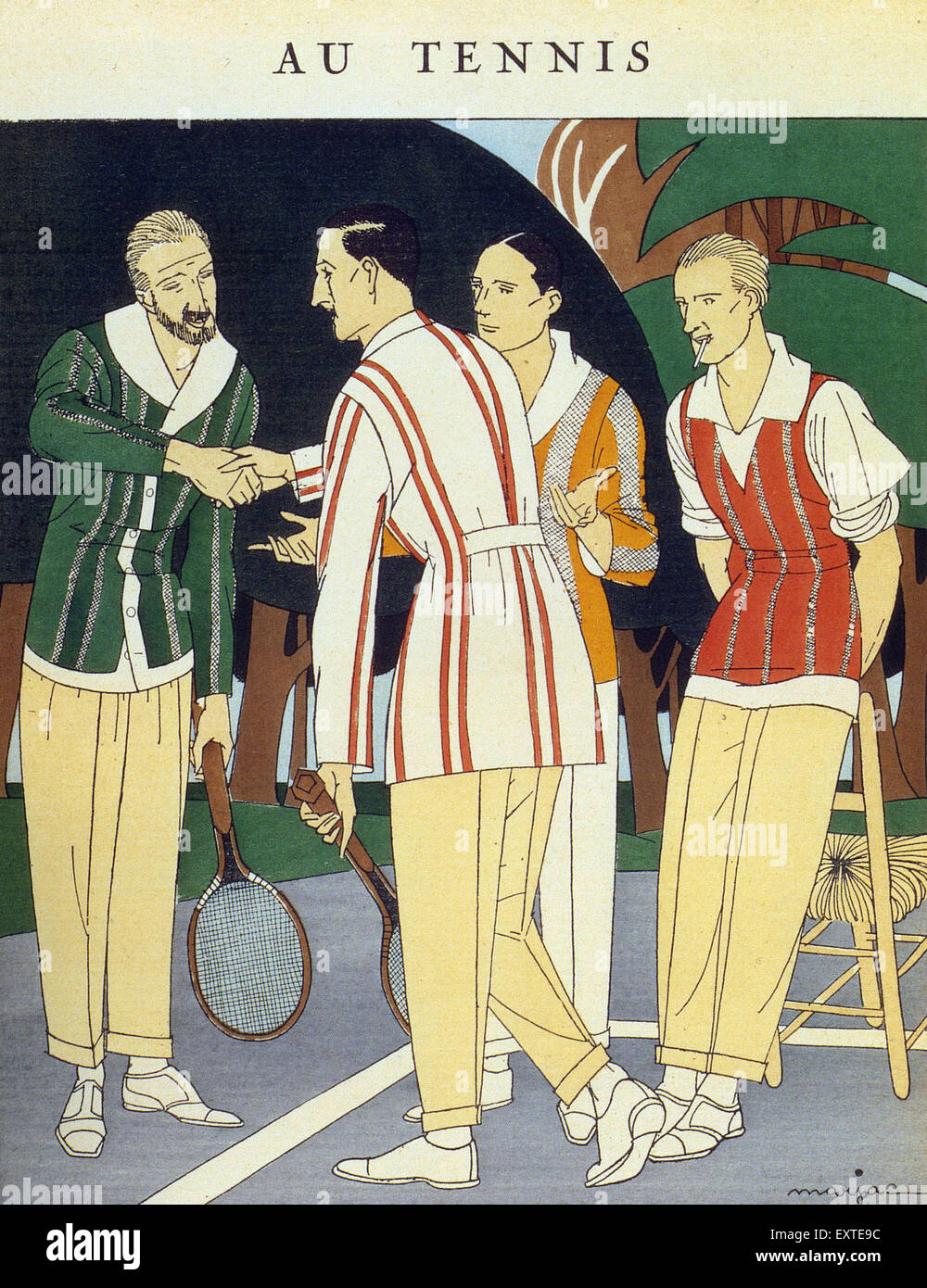 1920s France Fashion Magazine Plate Stock Photo - Alamy
