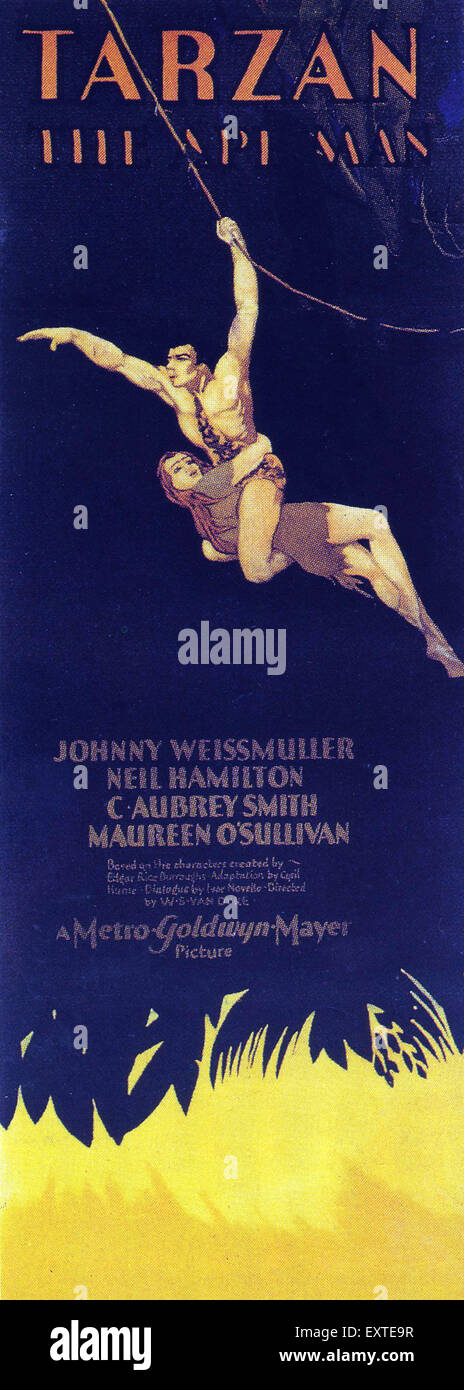 1930s USA Tarzan and his Mate Film Poster Stock Photo