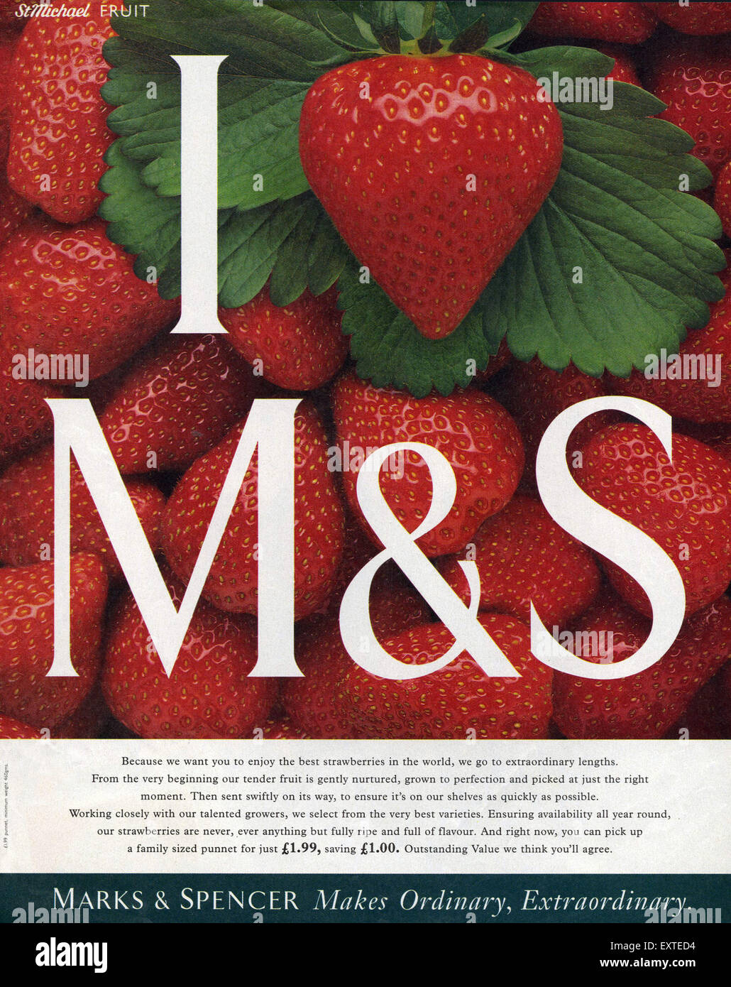 1990s UK Marks and Spencer Magazine Advert Stock Photo Alamy