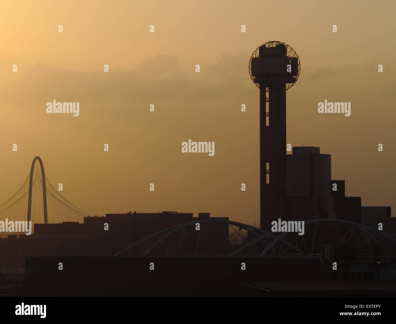 Crystal ball in Dallas as the sunset Stock Photo Alamy