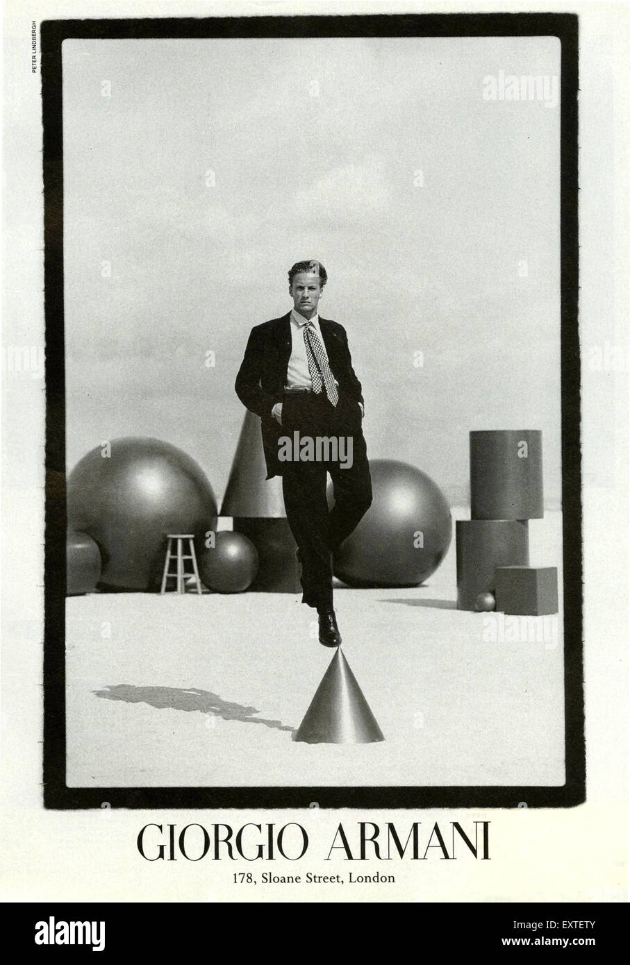 1990s uk giorgio armani magazine hi-res stock photography and