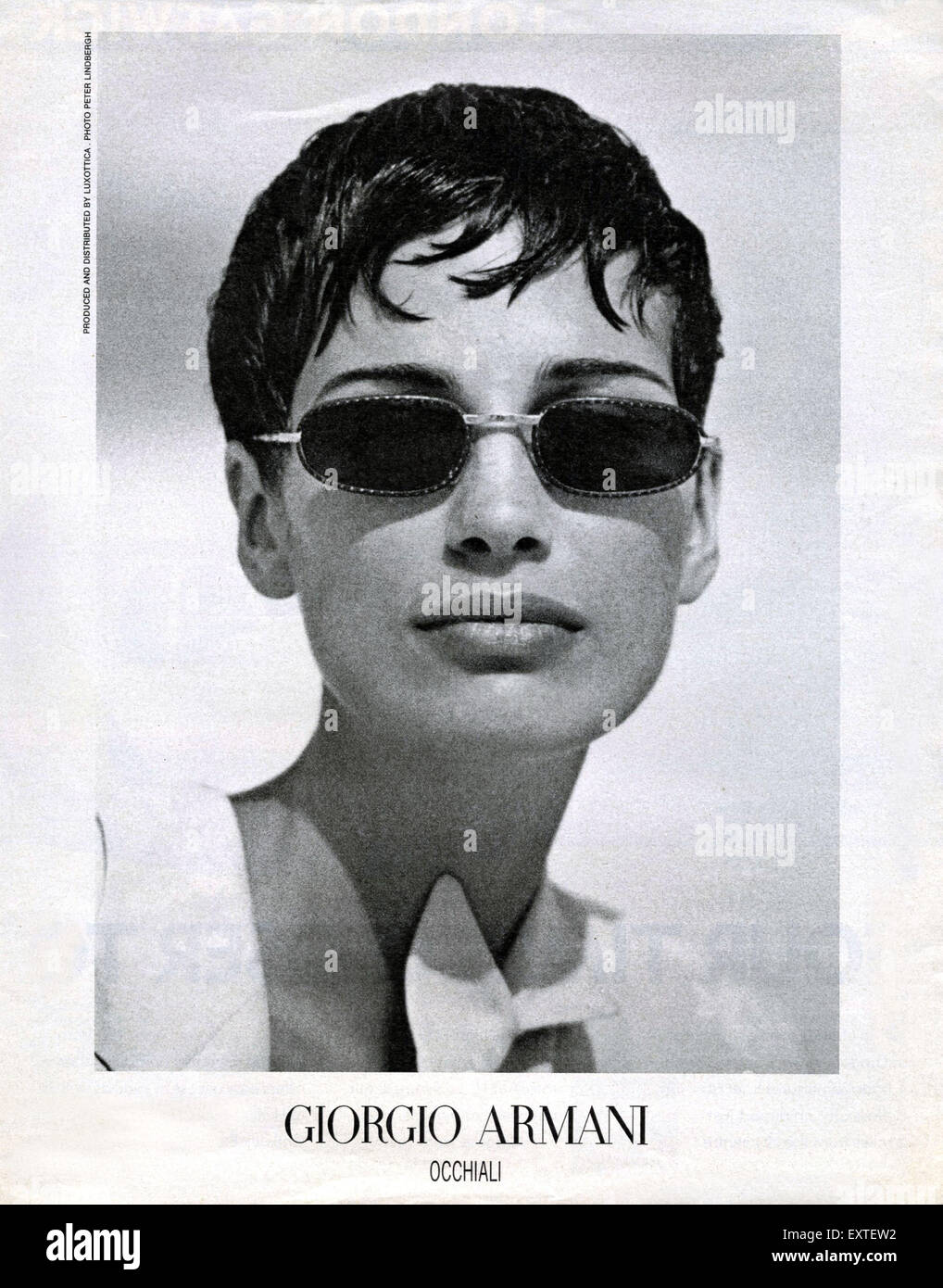 1990s UK Armani Magazine Advert Stock Photo - Alamy