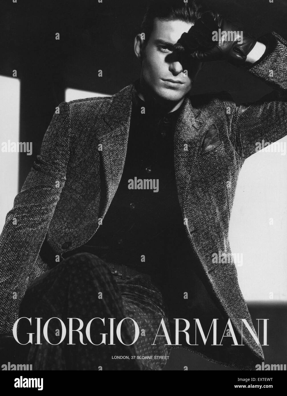 2000s uk giorgio armani magazine Black and White Stock Photos
