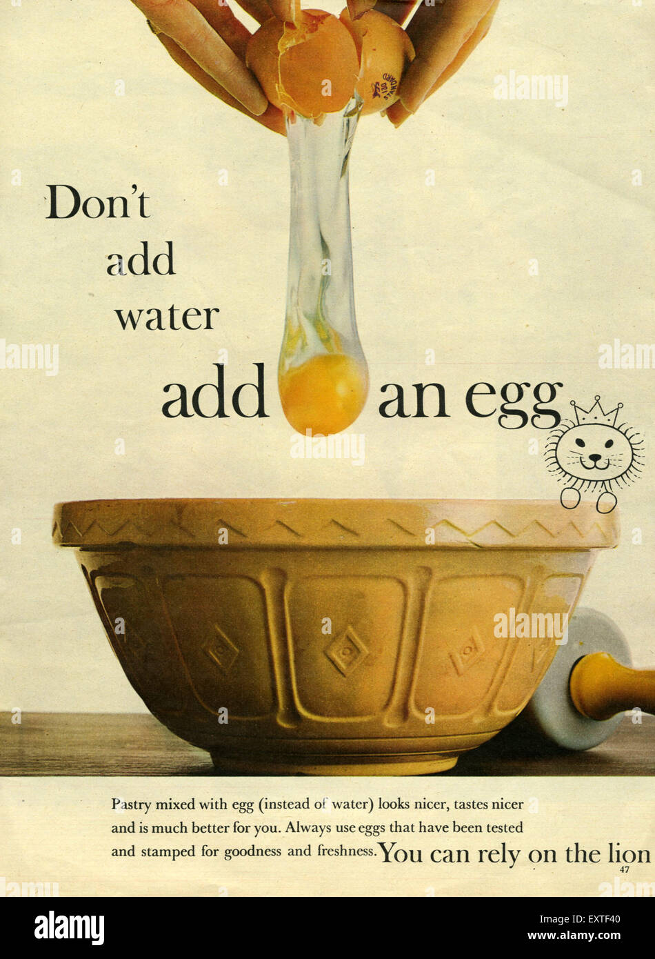 1960s UK British Egg Marketing Board Magazine Advert Stock Photo Alamy
