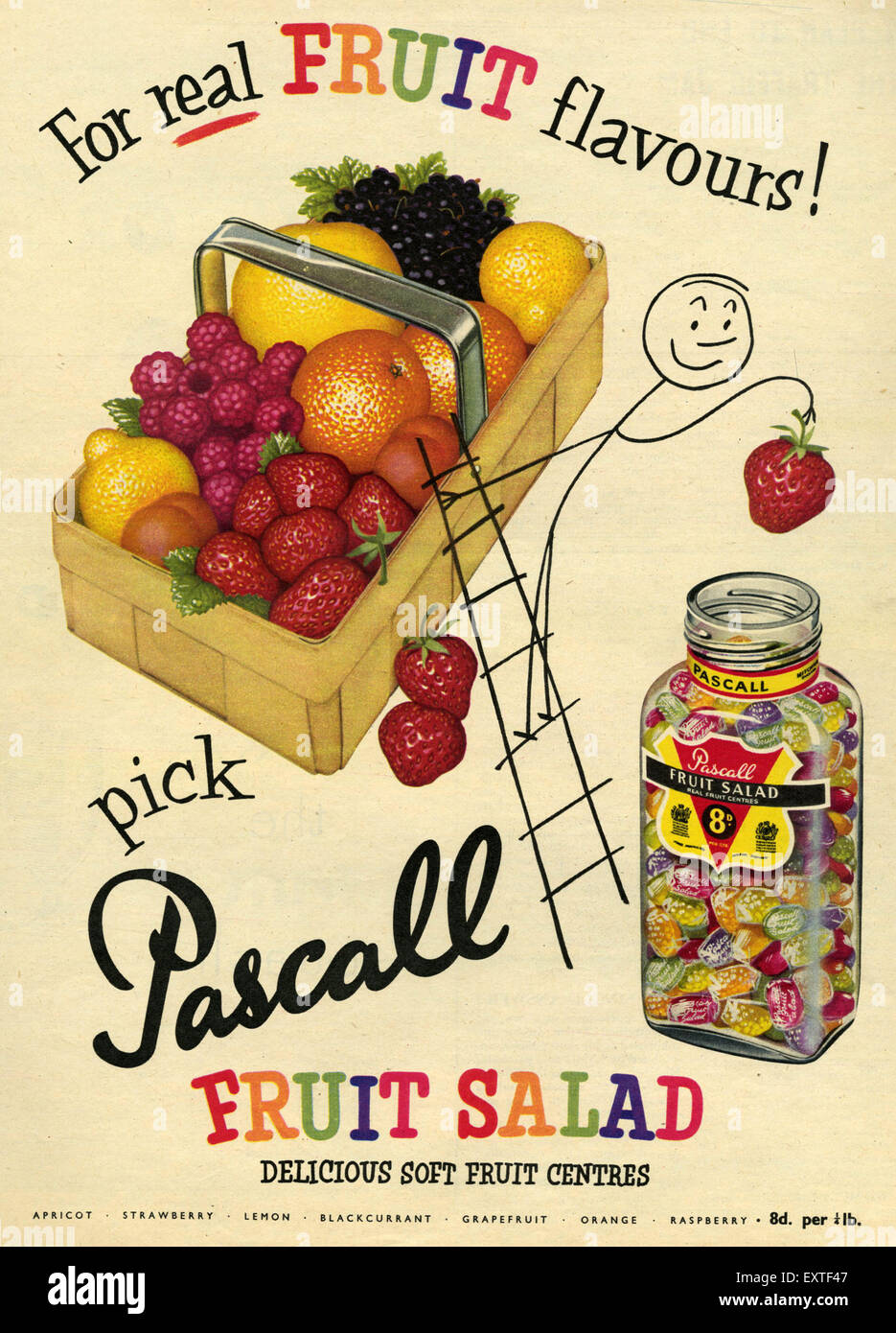 1950s UK Pascall Magazine Advert Stock Photo