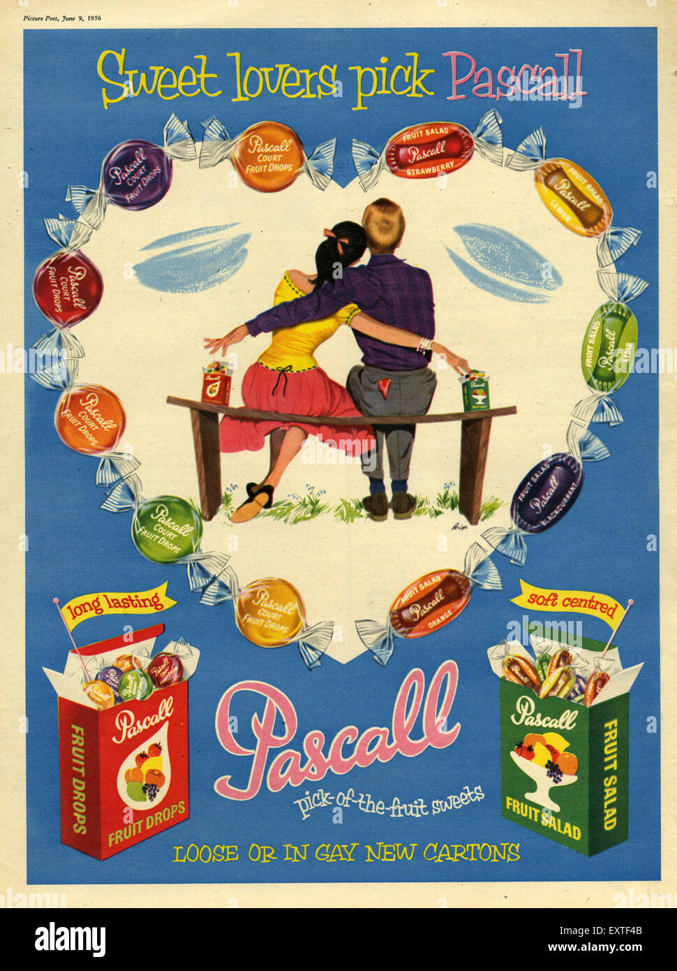 1950s UK Pascall Magazine Advert Stock Photo