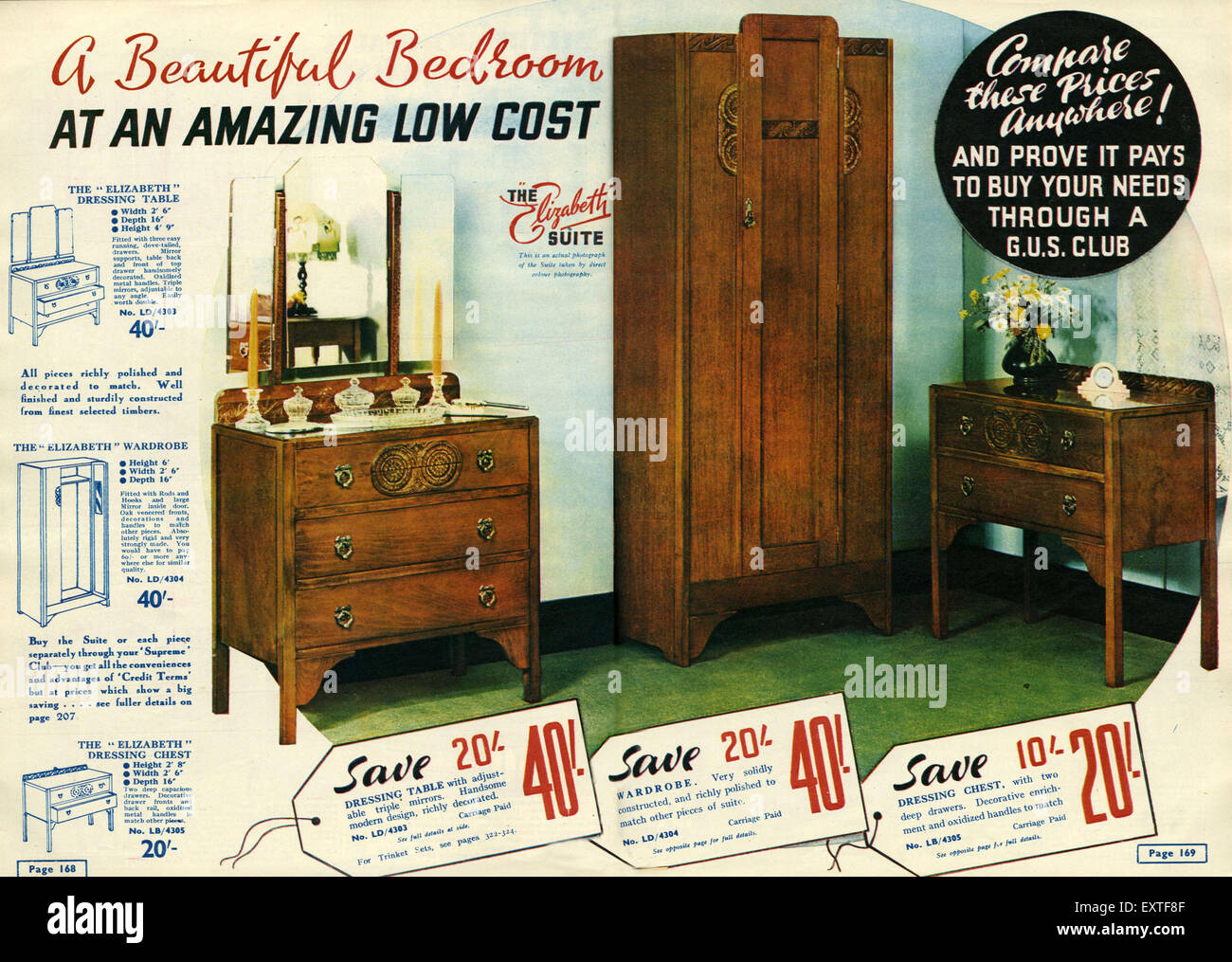 1930s UK Great Universal Stores Catalogue/ Brochure Plate Stock Photo