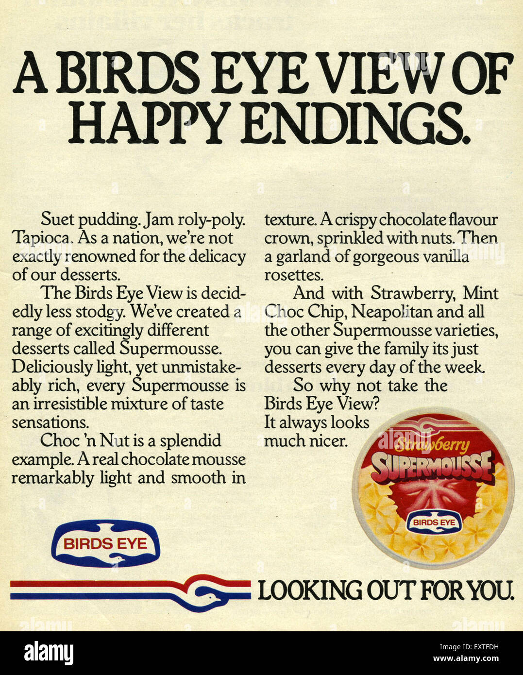 1980s UK Birds Eye Magazine Advert Stock Photo Alamy