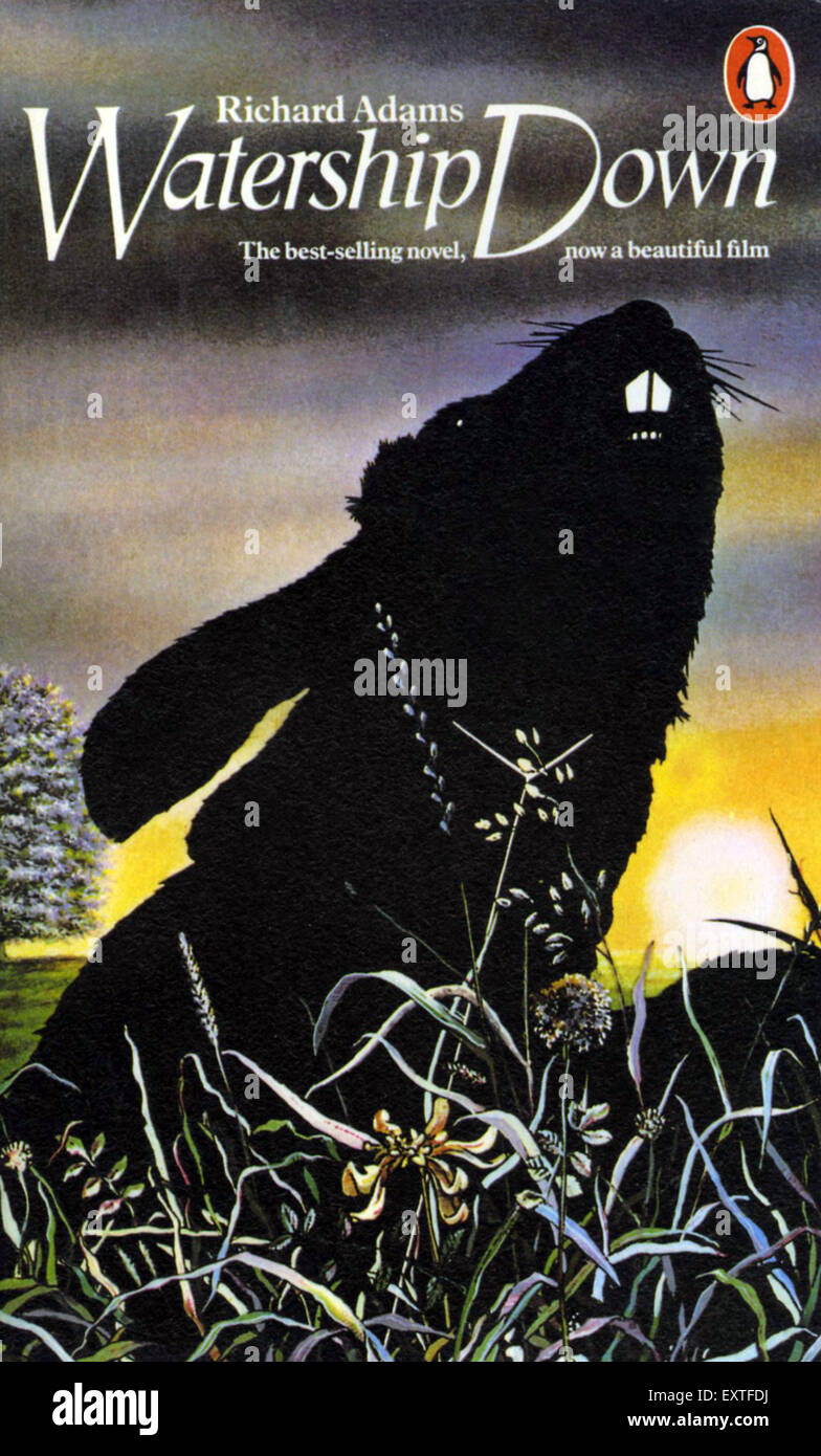 1970s UK Watership Down Book Cover Stock Photo