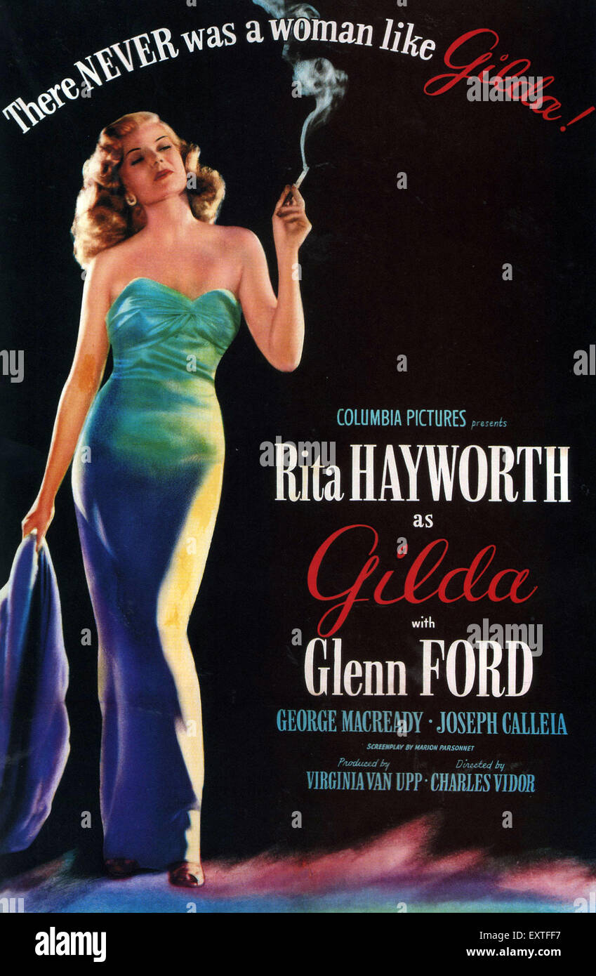 1940s USA There Never Was a Woman Like Gilda Film Poster Stock Photo
