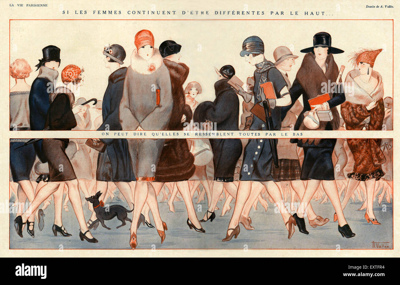 1920s France La Vie Parisienne Magazine Plate Stock Photo - Alamy