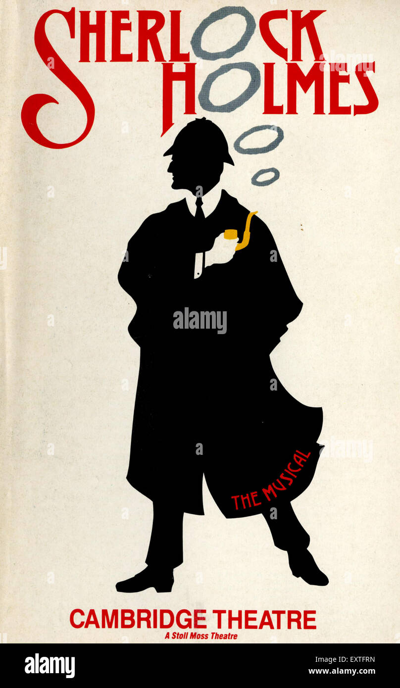 1980s UK Sherlock Holmes Poster Stock Photo