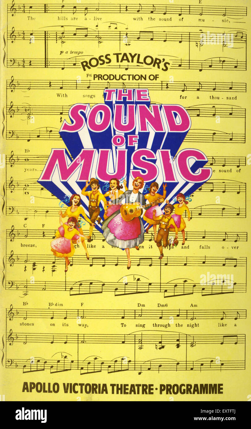 1980s UK The Sound of Music Poster Stock Photo