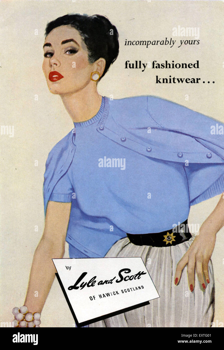 1950s UK Braemar Magazine Advert Stock Photo