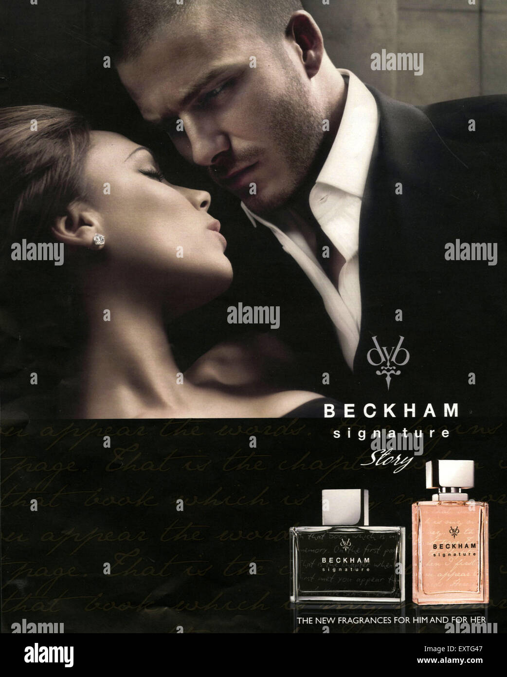 2000s UK Beckham Magazine Advert Stock Photo