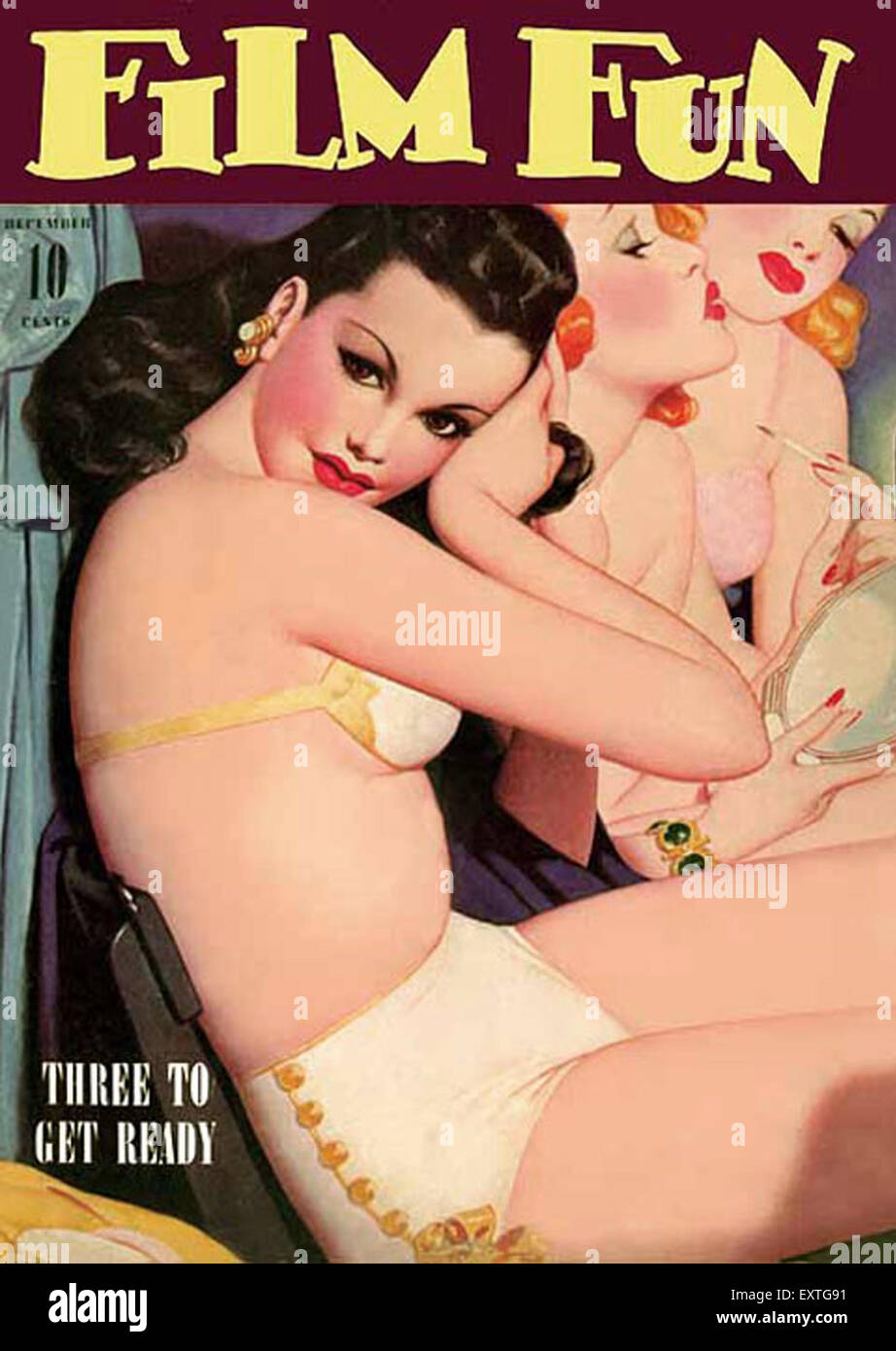 1940s USA Film Fun Magazine Cover Stock Photo