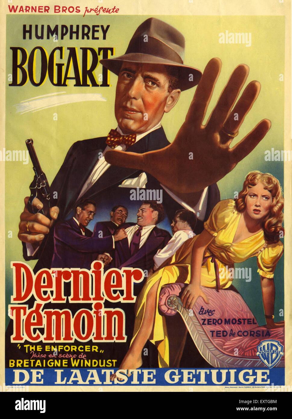 1950s France The Enforcer Film Poster Stock Photo