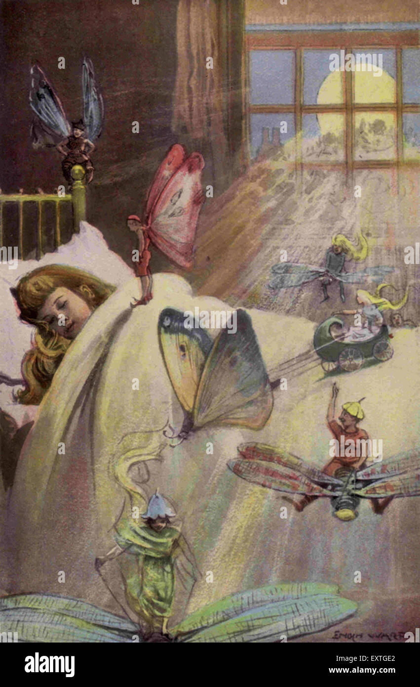 1920s UK Fairy Dreams Book Plate Stock Photo Alamy
