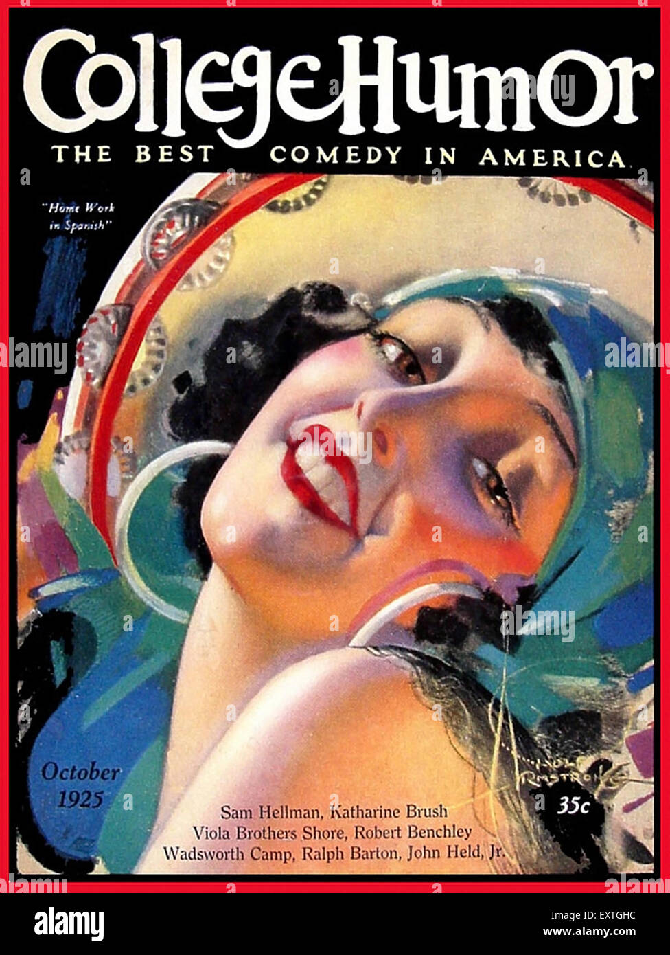 1920s USA College Humor Magazine Cover Stock Photo