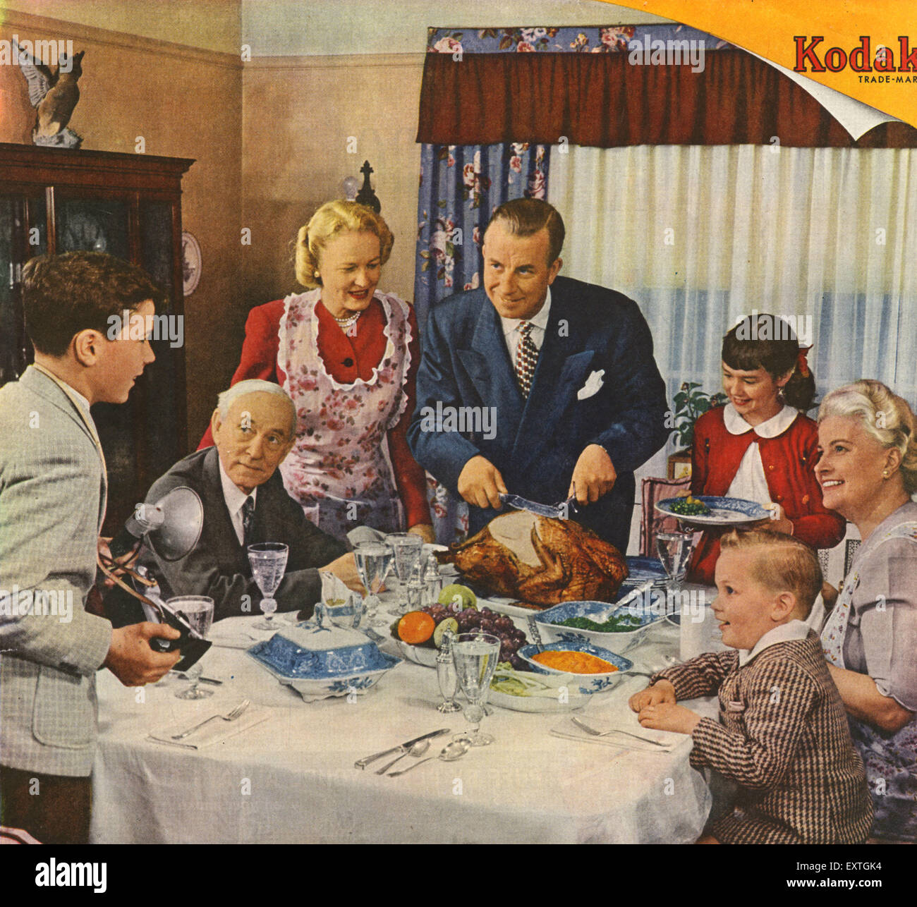 1950s thanksgiving hi-res stock photography and images - Alamy