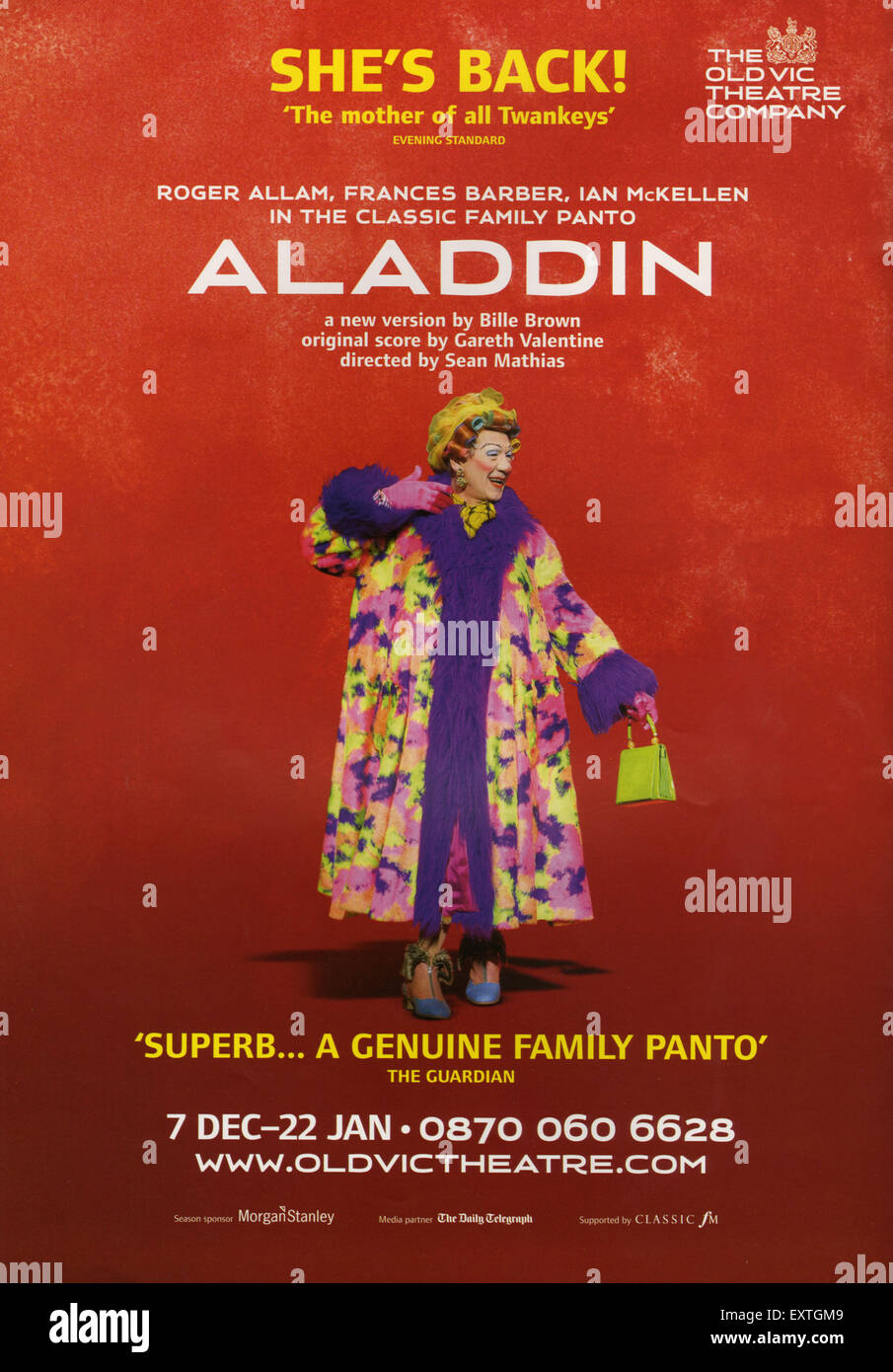 2000s UK Aladdin Poster Stock Photo