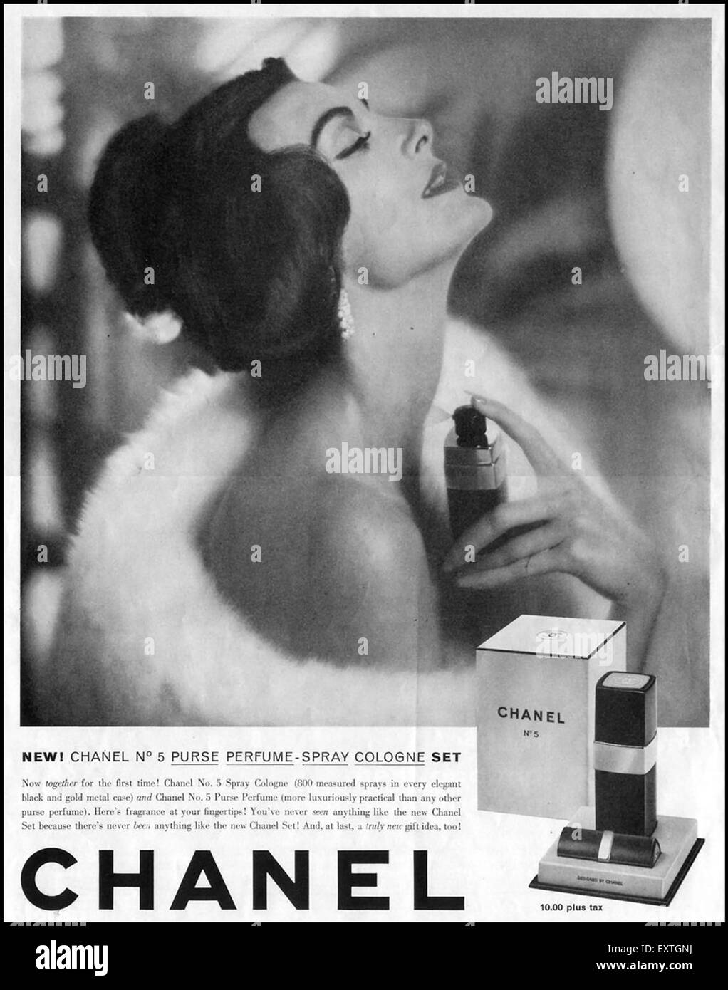 1959 Chanel No.5 Ad ~ Purse Spray Perfume, Vintage Health & Beauty Ads