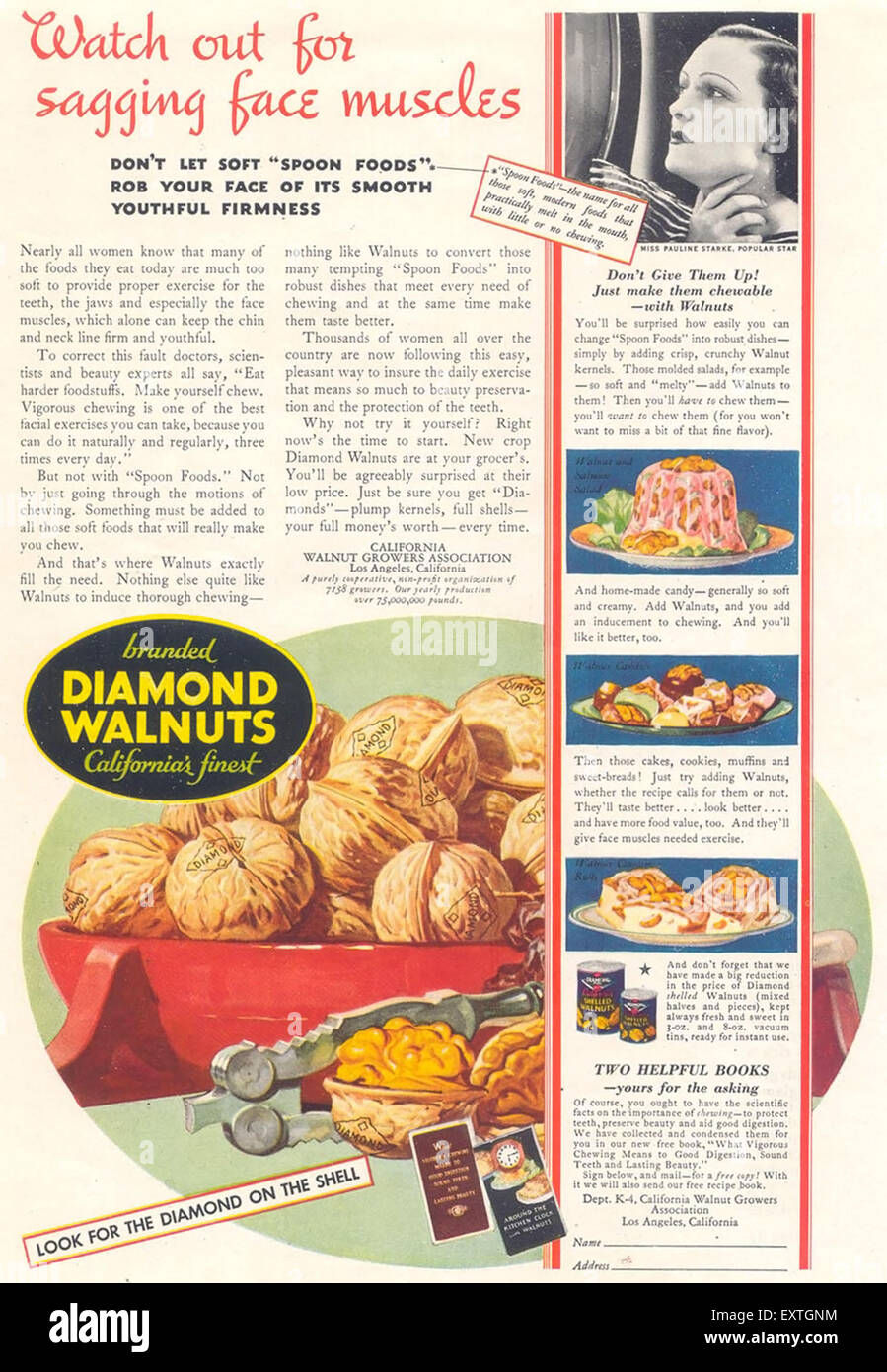 19s Usa Diamond Walnuts Magazine Advert Stock Photo Alamy 19s Usa Diamond Walnuts Magazine Advert Stock Photo Alamy