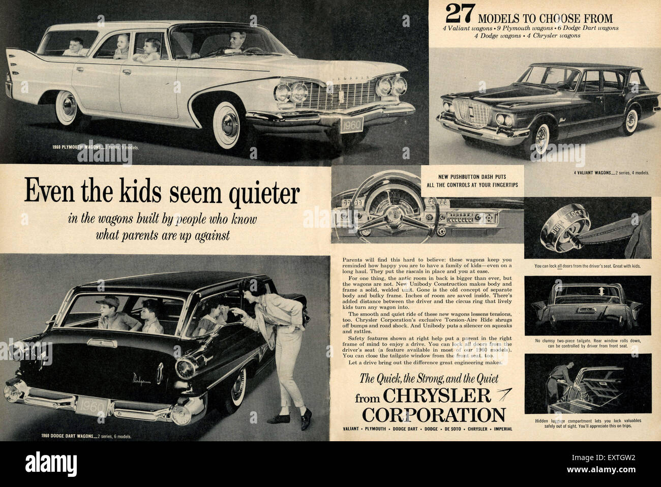 1960s USA Chrysler Magazine Advert Stock Photo
