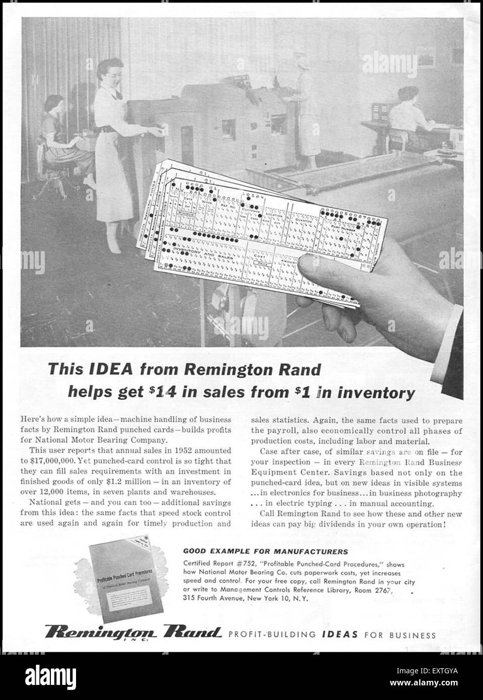 1940s USA Remington Rand Magazine Advert Stock Photo