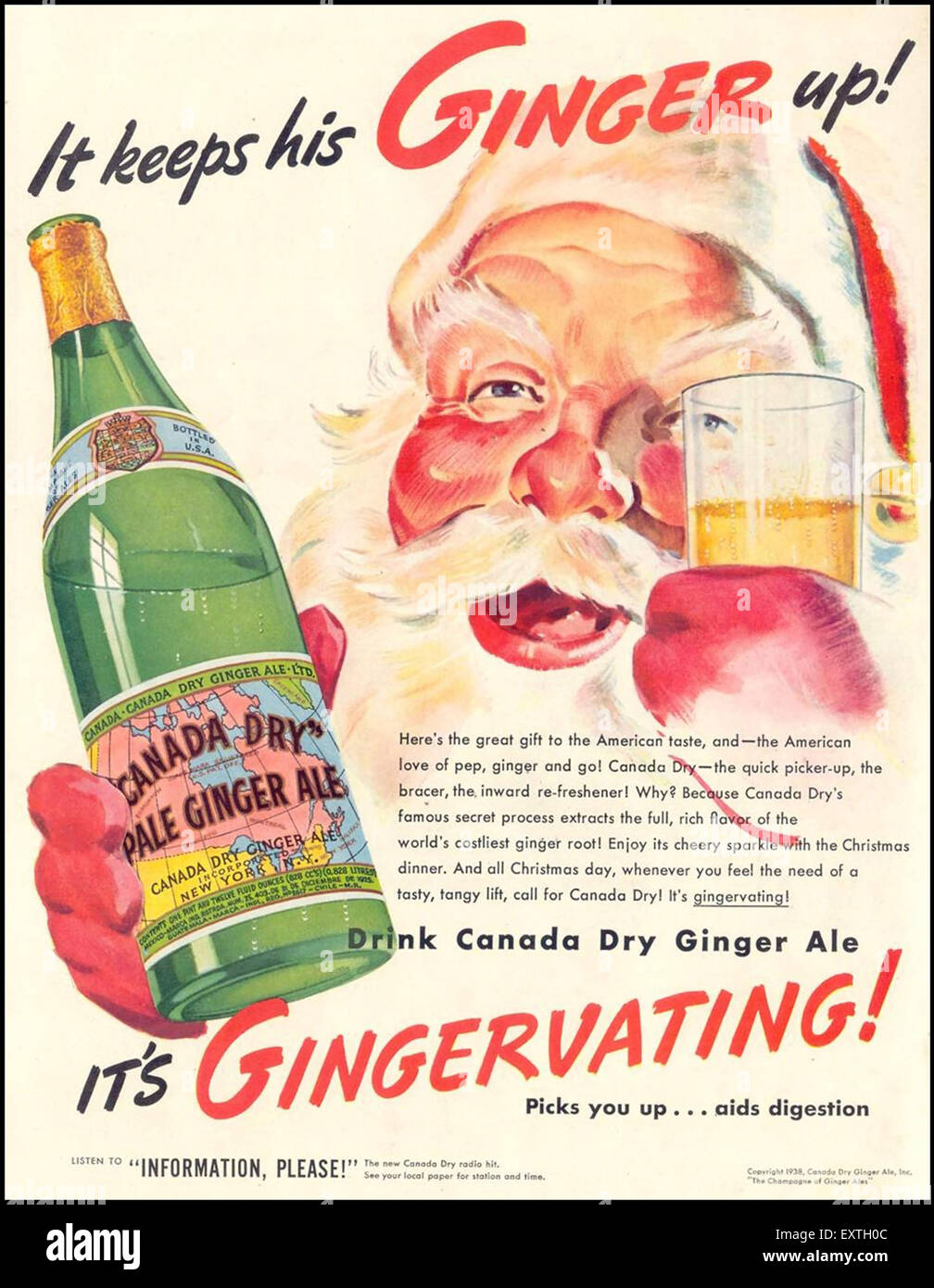 1950s USA Canada Dry Magazine Advert Stock Photo