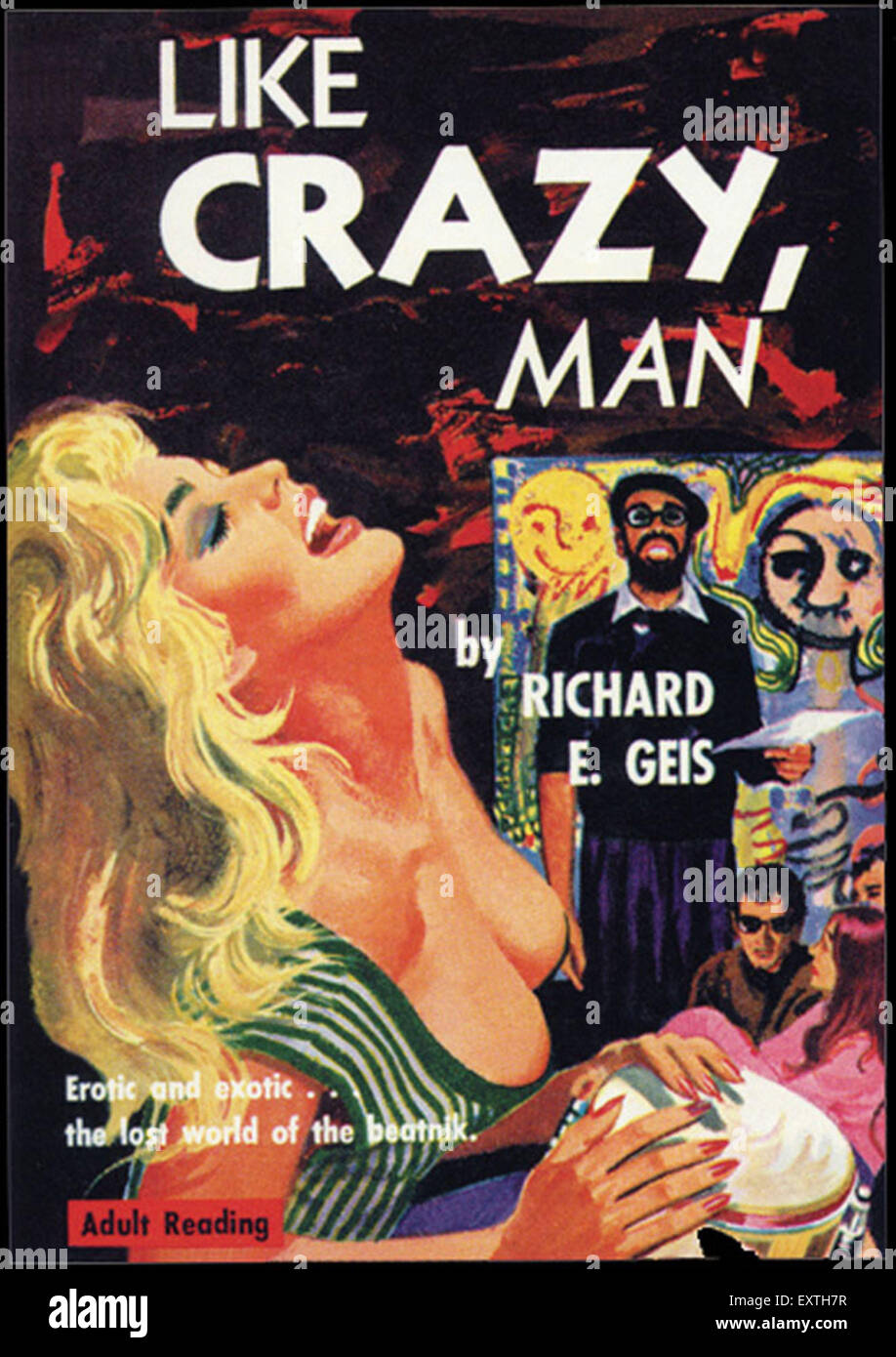 1960s USA Like Crazy, Man Book Cover Stock Photo